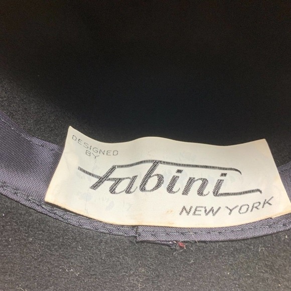 Vintage Fabini New York Lancaster Hat Black 100% Wool Western High Dome main image 10